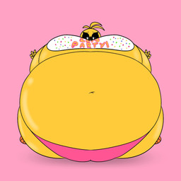 air_inflation anthro belly belly_expansion bib big_belly big_breasts black_eyebrows black_sclera blonde_hair body_inflation breast_expansion breasts clothing expansion eyebrows eyelashes female front_view hair huge_belly huge_breasts hyper hyper_belly hyper_breasts hyper_inflation immobile inflation machine navel panties pink_background pink_clothing pink_panties pink_underwear round_body simple_background solo spherical_inflation text text_on_clothing tight_clothing underwear white_bib white_eyes worried yellow_body afemaleclone five_nights_at_freddy's five_nights_at_freddy's_2 scottgames toy_chica_(fnaf) animatronic avian bird chicken galliform phasianid robot robot_anthro 1:1 2026 colored digital_media_(artwork) english_text hi_res