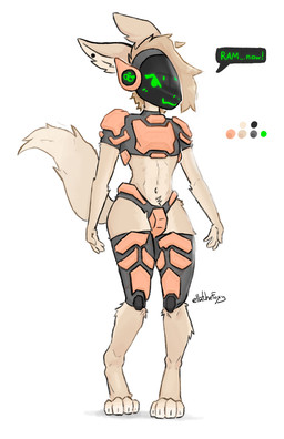 anthro clothed clothing ear_piercing fur gender_symbol hair machine male male/male_symbol male_symbol paws piercing protogen_armor protogen_visor sexuality_symbol simple_background smile smirk solo symbol tail tan_body tan_fur tan_hair text white_background ellathefoxy fan_character protogen english_text hi_res