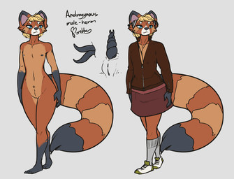 2_penises animal_genitalia animal_penis anthro biped black_body black_fur blonde_hair blue_eyes bottomwear clothing curvy_figure electronics femboy flat_chested footwear fur genitals grey_background hair headphones hemipenes hourglass_figure intersex jacket leather leather_clothing leather_jacket leather_topwear legwear maleherm multi_genitalia multi_penis nude off/on orange_body orange_fur penis prehensile_penis shoes simple_background skirt small_waist socks solo tan_body tan_fur tapering_penis tentacles topwear vulva white_body white_fur wide_hipped_intersex wide_hipped_maleherm wide_hips feretta feretta_(character) ailurid mammal red_panda digital_media_(artwork)