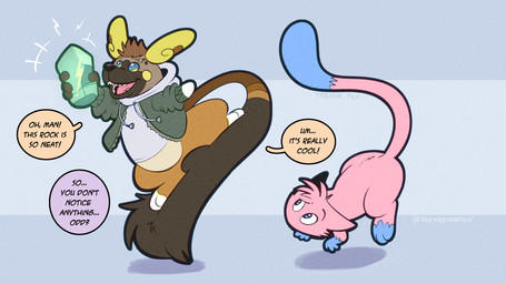 clothing dialogue dipstick_tail drawstring_hoodie duo evolutionary_stone floating gloves_(marking) hoodie leg_markings markings mid_transformation open_mouth simple_background socks_(marking) speech_bubble tail tail_markings teeth text thunder_stone topwear transformation trevor-fox nintendo pokemon aoi_(wuppy245) alolan_form alolan_raichu generation_1_pokemon generation_7_pokemon hyena legendary_pokemon mammal mew_(pokemon) mouse murid murine pokemon_(species) regional_form_(pokemon) rodent 16:9 artist_name english_text widescreen