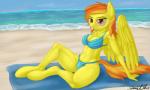 2014 anthro anthrofied beach bikini equine female friendship_is_magic fur hair mammal my_little_pony navel orange_eyes orange_hair outside pegasus seaside solo spitfire_(mlp) swimsuit tongue tongue_out two_tone_hair wings wonderbolts_(mlp) xanthor yellow_fur
Rating: Questionable
Score: 9
User: lemongrab
Date: April 07, 2014