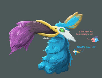 beak blue_body facial_markings feathered_crest feathers feet female female_prey feral feral_pred feral_prey green_eyes head_crest head_markings larger_pred male male_pred markings mask_(marking) membrane_(anatomy) neck_bulge oral_vore size_difference tail text toes vore webbed_feet white_markings yellow_markings gyrotech nintendo pokemon fan_character onyx_(owenvii) thunk_(gyro) avian cramorant eevee generation_1_pokemon generation_8_pokemon pokemon_(species) english_text hi_res