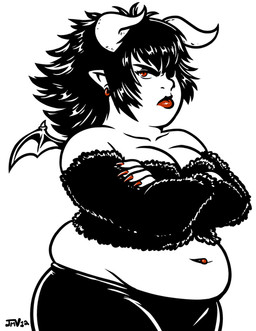 2_horns 5_fingers arm_warmers armwear black_arm_warmers black_armwear black_bottomwear black_clothing black_crop_top black_eyebrows black_hair black_pants black_shirt black_topwear bottomwear breasts claws cleavage closed_frown clothed clothed_female clothed_humanoid clothing colored_nails crop_top crossed_arms curved_horn eyebrows eyelashes female female_humanoid fingernails fingers frown fully_clothed fully_clothed_female fully_clothed_humanoid furrowed_eyebrows hair horn humanoid_pointy_ears light lips medium_hair membrane_(anatomy) membranous_wings midriff mouth_closed nails navel navel_piercing overweight overweight_female overweight_humanoid pants piercing pointy_ears red_ear_ring red_eyes red_fingernails red_lips red_nails shirt simple_background solo thick_thighs topwear white_background white_body white_claws white_horn white_skin white_wings wing_claws wings jmanvelez lady_zodd demon demon_humanoid humanoid winged_humanoid 2012 digital_drawing_(artwork) digital_media_(artwork) english_description half-length_portrait lighting portrait shaded