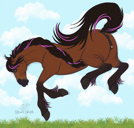 action_pose anatomically_correct anatomically_correct_anus anatomically_correct_genitalia anatomically_correct_vulva animal_genitalia animal_vulva anus black_anus black_hooves black_mane black_nose black_tail black_vulva brown_body butt clitoral_winking clitoris cloud equine_anus equine_genitalia equine_vulva eyebrows eyelashes female feral frolicking genitals grass highlights_(coloring) hooves mane midair outside pink_highlights plant pose presenting presenting_anus presenting_hindquarters presenting_vulva puffy_anus quadruped raised_tail seductive sky skyscape solo tail text vulva dream_merchant dreki_(skuggamul) equid equine horse mammal 2023 artist_name dated digital_drawing_(artwork) digital_media_(artwork) english_text