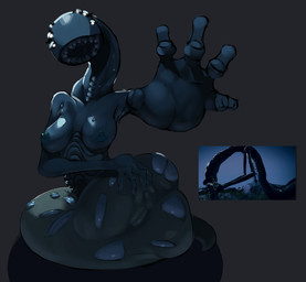 apode big_butt blue_body blue_skin bottomwear breasts butt camel_toe clothed clothing female glowing glowing_eyes hand_on_butt legless looking_at_viewer nipples non-mammal_breasts non-mammal_nipples open_mouth pants partially_clothed presenting presenting_hindquarters ribs seductive serpentine sharp_teeth simple_background solo spread_butt spreading teeth tight_bottomwear tight_clothing tight_pants white_eyes anonymous_artist elden_ring fromsoftware draconcopode lamprey_(elden_ring) worm character_request reference_image