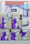 absurd_res canid canine comic cynder_nightshadow digital_media_(artwork) feeding feral fox fur hair happy hi_res mammal metalfox neck_bulge purple_eyes purple_flesh smile thought_bubble