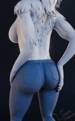 anthro big_butt bottomwear breast_jiggle breasts butt butt_focus butt_jiggle butt_slap clothed clothing denim denim_bottomwear denim_clothing faceless_character faceless_female female fur hand_on_butt jeans jiggling muscular muscular_anthro muscular_female pants rear_view seductive side_boob slap solo sound_effects standing topless topless_anthro topless_female white_body white_fur sound_warning worgan_freeman blizzard_entertainment mythology warcraft almaria_(worgan_freeman) canid canine mammal mythological_canine mythological_creature were werecanid werecanine werewolf worgen 3d_(artwork) 3d_animation absurd_res animated digital_media_(artwork) hi_res huge_filesize sound webm