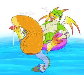 ambiguous_fluids anthro balls big_balls big_bulge big_penis bodily_fluids bulge clothing detailed_bulge genital_fluids genitals grin huge_balls huge_bulge huge_penis hyper hyper_balls hyper_bulge hyper_genitalia hyper_penis inflatable inner_tube lounging male paws penis precum presenting public relaxing ryu_(kingdom_hearts) smile solo speedo spread_legs spreading swimming_pool swimwear tight_bulges tight_underwear underwear conditional_dnp samagthrav2 kingdom_hearts mythology square_enix dragon dream_eater mythological_creature mythological_scalie scalie hi_res