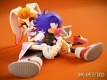 3d_(artwork) 4:3 5_toes absurd_res anthro balls blush canon_x_oc clothing digital_media_(artwork) double_footjob dress duo eulipotyphlan feet female female_anthro foot_fetish foot_play footjob footwear from_behind_position genitals hand_on_foot hedgehog hi_res high_heels humanoid_feet interspecies lagomorph leporid looking_pleasured male male/female mammal mature_anthro mature_female milkmeister3d penis plantigrade rabbit sega sex shoe_sniffing shoes shoes_removed sniffing sonar_(sthawesome) sonic_the_hedgehog_(series) toes vanilla_the_rabbit