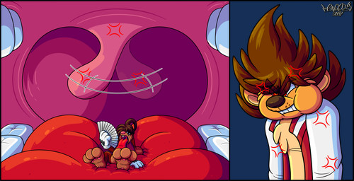 3_toes 4_fingers anthro big_feet big_tongue cartoon_gloves cheek_bulge clothing cross-popping_vein curling_toes duo eyewear feet fingers glasses inside_mouth jacket letterman_jacket male male/male open_mouth pawpads paws red_tongue shirt soft_vore soles toes tongue tongue_out toony topwear uvula uvula_play vore wearing_glasses whiskers wide_tongue marquis2007 liam_(tamerkoh) roderick_(tamerkoh) felid lagomorph leporid lion mammal pantherine rabbit absurd_res alpha_channel hi_res multiple_scenes