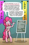 anthro chalkboard clothing english_text equid equine exhibitionism female friendship_is_magic hasbro hi_res horse information_board mammal my_little_pony panties pinkie_pie_(mlp) pony sex_education solo text toonbat underwear