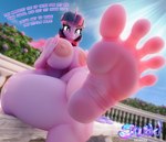 5_toes anthro big_breasts breasts exhibitionism feet female foot_fetish foot_focus horn humanoid_feet nude plantigrade soles solo spread_toes thick_thighs toes wide_hips wings wrinkled_feet wrinkles conditional_dnp snuddy friendship_is_magic hasbro my_little_pony mythology twilight_sparkle_(mlp) equid equine mammal mythological_creature mythological_equine winged_unicorn 3d_(artwork) digital_media_(artwork)