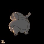 big_butt big_tail butt female rolling solo tail wide_hips fantasy_(artist) guihua_(character) lagomorph leporid mammal rabbit 1:1 animated short_playtime