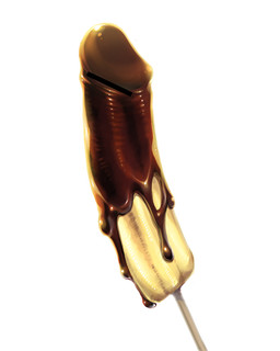 banana candy censor_bar chocolate chocolate_on_penis chocolate_sauce dessert food food_fetish fruit ineffective_censorship not_furry plant suggestive suggestive_food what zero_pictured hpa 4:5 censored grandfathered_content