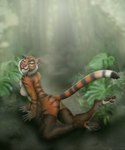 anthro breasts claws clothing female forest jungle legwear nipples nude pawpads paws plant pose solo stockings thick_thighs tree varyah rahir disney the_lion_guard the_lion_king felid feline mammal pantherine tiger 5:6 digital_media_(artwork) hi_res