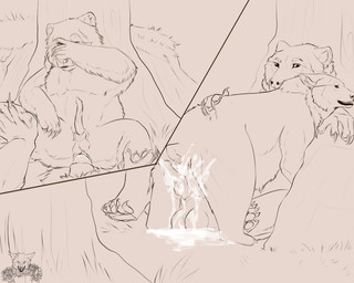 5_fingers 5_toes against against_natural_surface against_rock against_surface against_tree anal anal_penetration anatomically_correct anatomically_correct_genitalia anatomically_correct_penis animal_genitalia animal_penis anthro anthro_on_bottom anthro_on_feral anthro_on_top anthro_penetrating anthro_penetrating_feral anthro_penetrating_male anus aroused balls bestiality big_balls big_penis biped bodily_fluids boulder butt claws covering covering_face cowgirl_position cum cum_drip cum_in_ass cum_inside cum_on_butt cum_on_feet cum_on_ground cum_on_leg cum_on_penis cum_on_self cum_on_sheath cum_on_tail cumshot detailed_background dominant dripping duo ejaculation erection excessive_cum excessive_genital_fluids eyebrows feet feral feral_on_bottom feral_on_top feral_penetrated finger_claws fingers fluffy fluffy_tail from_front_position front_view fur gaping gaping_anus genital_fluids genitals grass hair hand_on_head handpaw holding_both_legs holding_feet holding_leg holding_legs_up holding_raised_leg intraspecies intraspecies_bestiality leaf leaking leaking_cum legs_up long_penis looking_at_another looking_at_viewer looking_back looking_back_at_viewer looking_pleasured lying male male/male male_anthro male_feral male_on_bottom male_on_feral male_penetrated male_penetrating male_penetrating_feral male_penetrating_male mane mane_hair missionary_position nude on_back on_bottom on_ground on_top orgasm outside paws penetration penile penile_penetration penis plant plantigrade quadruped raised_leg rear_view rock semi-anthro sex sharp_teeth sheath sheath_slit short_ears short_fur short_tail shy sitting slightly_chubby slightly_chubby_anthro slightly_chubby_male small_balls small_ears snout standing submissive submissive_feral submissive_male tail tall teeth thick_penis three-quarter_view toe_claws toes tongue tree ursine_ears ursine_genitalia ursine_penis vein veiny_penis kasicz david_(gaybearboi) kuruk_(character) bear brown_bear grizzly_bear mammal ursidae ursine 2025 5:4 digital_drawing_(artwork) digital_media_(artwork) hi_res sketch