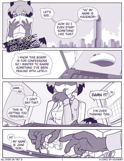 5_fingers anthro breasts calendar city cityscape claws clothed clothed_anthro clothed_female clothing computer computer_mouse covering covering_self dialogue dipstick_tail electronics female finger_claws fingers fur gloves_(marking) hair inner_monologue laptop male markings nude nude_anthro nude_female office solo tail tail_markings text thinking thought_bubble title typing under_boob high5art brand_new_animal studio_trigger michiru_kagemori canid canine mammal raccoon_dog tanuki 2026 absurd_res comic digital_media_(artwork) english_text hi_res monochrome
