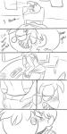 1:2 animatronic anthro avian bib bird blush chicken clothing comic crossgender dialogue duo english_text female female/female five_nights_at_freddy's five_nights_at_freddy's_2 galliform gallus_(genus) hair hi_res human kissing machine mammal mike_schmidt monochrome mtf_crossgender open_mouth phasianid robot scottgames slightly_chubby smile text toy_chica_(fnaf) underwear unnecessaryfansmut