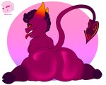 big_butt biped breasts butt female flexible hooves huge_butt looking_at_viewer looking_back not_furry rear_view red_body solo spade_tail splits spread_legs spreading tail thick_thighs tongue tongue_out syrios demon demon_humanoid humanoid 5:4 hi_res