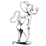 anthro butt male nude presenting presenting_hindquarters solo copymirror pinky_and_the_brain warner_brothers pinky_(warner_brothers) mammal mouse murid murine rodent 1:1 hi_res