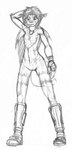 anthro arche_kruz biped boots breasts clothing featureless_breasts female fingerless_gloves footwear front_view full-length_portrait gloves greyscale hair handwear jessica_carmilla jewelry long_hair mammal monochrome necklace nude portrait rodent sciurid simple_background sketch slim solo standing tail traditional_media_(artwork) tree_squirrel ventral_groove white_background