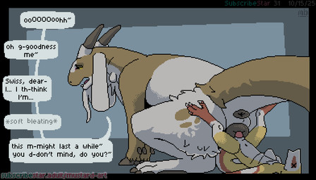 anal_wink animal_genitalia animal_vulva anthro anus bestiality canine_genitalia canine_vulva clenching clenching_vulva dominant duo female female_orgasm female_penetrated feral genitals larger_dom larger_feral larger_penetrated looking_pleasured male male/female male_on_feral male_penetrating male_penetrating_female male_penetrating_feral orgasm penetration penile penile_penetration penis_in_vagina pompoir reverse_amazon_position sex size_difference tail vaginal vaginal_orgasm vaginal_penetration vulva x_eyes mustard_(welcometothevoid) swiss_(mustard) thyme_(mustard) mantelyn sergal 7:4 animated digital_media_(artwork) pixel_(artwork) pixel_animation