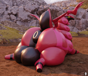 anus balls big_anus big_balls big_butt butt detailed_background feral genitals huge_anus huge_balls huge_butt huge_thighs hyper hyper_balls hyper_genitalia looking_at_viewer looking_back male puffy_anus solo tail text thick_thighs gabrielarchgod nintendo pokemon generation_5_pokemon pokemon_(species) scolipede 3d_(artwork) absurd_res digital_media_(artwork) english_text hi_res