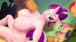 16:9 3d_(artwork) 4k absurd_res alcohol annoyed anthro anthrofied assisted_exposure beer beer_mug beverage big_breasts bonbon_(mlp) bottomless breast_grab breasts clothed clothing cutie_mark digital_media_(artwork) dock_(anatomy) dress_shirt earth_pony equestria_girls equid equine eye_contact female female/female floppy_ears fluffy fluffy_mane fluffy_tail friendship_is_magic furniture gesture glistening glistening_body glistening_skin group hair hand_gesture hand_on_breast hasbro hi_res holding_object horn horse inner_ear_fluff looking_at_another looking_at_viewer lyra_heartstrings_(mlp) mammal multicolored_hair my_little_pony mythological_creature mythological_equine mythology nipples nude on_table open_mouth pony pub public public_nudity shirt silkworm205 smile smirk solo_focus starlight_glimmer_(mlp) sunset_shimmer_(eg) sweater table tail thick_thighs tongue tongue_out topwear tuft two_tone_hair underwear unicorn v_sign widescreen