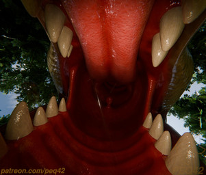 anthro bodily_fluids duo female feral first_person_view forest imminent_vore jungle male male/female mouth_shot open_mouth oral_vore plant saliva saliva_string sharp_teeth teeth text tree uvula vore peq42 blue_sky_studios ice_age_(series) momma_(ice_age) peq_(peq42) dinosaur felid feline mammal mayu_(azuki) prehistoric_species reptile saurischian scalie theropod tyrannosaurid tyrannosauroid tyrannosaurus tyrannosaurus_rex 3d_(artwork) digital_media_(artwork) url