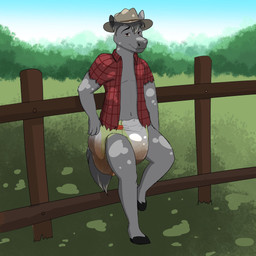 anthro big_diaper clothed clothing diaper feces front_view male soiled_diaper soiling solo standing unclean_diaper used_diaper baltnwolf equid equine horse mammal 1:1 digital_media_(artwork) hi_res