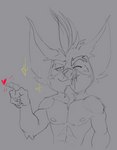 4_fingers abs anthro arm_tuft biceps big_deltoids big_ears big_eyes big_head big_muscles cheek_tuft chin_tuft claws deltoids ear_tuft elbow_tuft eyebrows facial_hair facial_markings facial_tuft fingers front_view goatee grey_background happy head_markings heart_symbol humanoid_hands looking_at_viewer male male_anthro markings mask_(marking) mohawk mouth_scar muscular muscular_anthro muscular_male nipples nose_scar one_eye_closed red_heart round_head short short_anthro short_male simple_background smile smiling_at_viewer solo sparkles standing thick_eyebrows tuft wink bristol wildstar bitter_(bristol) fan_character chua mammal rodent 2019 digital_media_(artwork) sketch spot_color