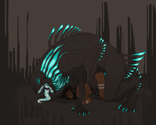 alien all_fours black_body black_teeth brown_skin doggystyle drooling female four_arms four_eyes from_behind glowing human interspecies male mammal markings monster multi_limb multiple_arms penetration saliva sex size_difference straight tongue tongue_out
Rating: Explicit
Score: 1
User: Silkywere
Date: April 19, 2014