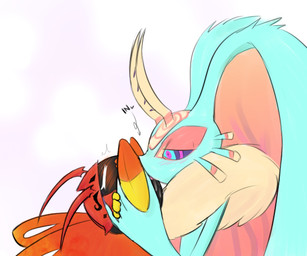 ambiguous_gender antennae_(anatomy) anthro antlers biped black_body blush blush_lines bodily_fluids carrying_another carrying_partner chest_tuft clothing colored_nails countershade_torso countershading cunnilingus cute_fangs deep_cunnilingus directional_arrow duo empty_eyes eyelashes eyes_closed fangs female female_penetrated fingernails footwear fur genital_fluids gloves handwear head_wings holding_partner horn huge_wings insect_wings larger_anthro leaking leg_grab lepidopteran_wings looking_at_another looking_at_partner looking_pleasured multicolored_body multicolored_eyes multicolored_fur nails neck_tuft open_mouth oral orange_body orange_fur orange_wings penetration pink_eyes pupils purple_fingernails purple_nails purple_sclera pussy_juice_leaking saliva sex side_view simple_background size_difference smaller_female smaller_penetrated tan_body tan_fur teal_body teal_eyes teal_fur teeth text tongue_penetration tremble_spikes tuft unusual_wing_placement vaginal vaginal_fluids vaginal_penetration white_background white_eyes wings ne_(pixiv) kirby_(series) kirby_and_the_forgotten_land nintendo fecto_elfilis morpho_knight alien arthropod butterfly chinchilla chinchillid insect lepidopteran mammal rodent starling_(kirby) waddling_head 2023 digital_drawing_(artwork) digital_media_(artwork) english_text