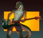 abs anthro athletic athletic_male bass_guitar dog_tags electric_guitar guitar jewelry male musical_instrument necklace nipples orange_eyes pecs plucked_string_instrument rocking_out serratus solo spikes spikes_(anatomy) string_instrument tail tongue tongue_out fyoflo fender_jaguar fender_musical_instruments_corporation rocco_(tallion) dinosaur prehistoric_species reptile scalie theropod tyrannosaurid tyrannosauroid tyrannosaurus tyrannosaurus_rex hi_res