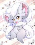 anthro anthrofied female fur grey_body grey_fur hair looking_at_viewer pokemorph short_stack solo thick_thighs white_hair wide_hips leonkatlovre nintendo pokemon cinccino generation_5_pokemon pokemon_(species) hi_res