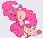 abs anthro armpit_hair balls biceps big_balls big_muscles big_pecs big_penis body_hair erection facial_hair flexing flexing_bicep genitals horn huge_balls huge_muscles huge_pecs huge_penis humanoid_genitalia humanoid_penis hyper hyper_genitalia hyper_muscles hyper_pecs hyper_penis looking_at_viewer male muscular muscular_anthro muscular_male nipples nude pecs penis pink_body simple_background smile solo tail tail_tuft tuft vein veiny_penis remert asian_mythology mythology wish_dragon long_(wish_dragon) dragon mythological_creature mythological_scalie scalie absurd_res hi_res