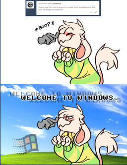 anthro clothed clothing fur male solo text young askassriel bliss_(image) microsoft microsoft_windows undertale undertale_(series) windows_xp anon asriel_dreemurr boss_monster_(undertale) bovid caprine goat mammal english_text hi_res