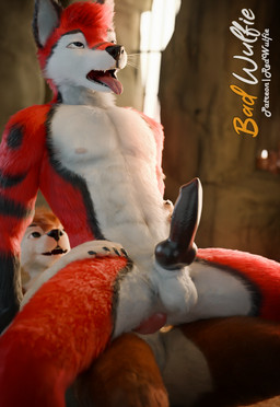 5_fingers anal anal_penetration animal_genitalia animal_penis anthro anthro_on_anthro balls biped black_claws black_nose blue_eyes brown_body brown_fur canine_genitalia canine_penis cave cave_background claws digitigrade dungeon duo fingers fluffy fur genitals gloves_(marking) hair knot knot_root loot looting male male/male male_anthro markings nude pawpads paws penetration penile penile_penetration penis realistic red_body red_fur riding sex sheath tail whiskers white_body white_fur white_whiskers red_wulfie blender_cycles mutt_(wagnermutt) red_(red_wulfie) canid canine canis domestic_dog mammal wolf 3d_(artwork) absurd_res blender_(artwork) digital_media_(artwork) hi_res watermark