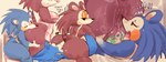 2022 anal animal_crossing anthro anus apron apron_only big_butt blue_body blue_fur bottomless brown_body brown_fur butt clothed clothing duo eulipotyphlan female female/female fur genitals hedgehog hi_res incest_(lore) intraspecies kiseff mabel_able mammal mostly_nude nintendo open_mouth open_smile oral pussy rimming sable_able sex sibling_(lore) sister_(lore) sisters_(lore) smile text tongue tongue_out