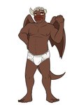 2_horns 5_fingers 5_toes anthro biped briefs broken_horn brown_body brown_eyes brown_nipples brown_skin brown_tail bulge clothed clothing feet fingers fist front_view horn male membrane_(anatomy) membranous_wings navel nipples plantigrade slightly_chubby slightly_chubby_anthro slightly_chubby_male smile solo standing tail tighty_whities toes underwear underwear_only white_briefs white_clothing white_underwear wings worn_clothing fuze mythology six_legends krock_(six_legends) dragon mythological_creature mythological_scalie scalie 2024 3:4 digital_drawing_(artwork) digital_media_(artwork) hi_res