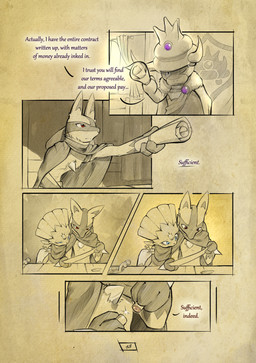 anthro biped blue_eyes chest_spike dialogue eyelashes female group hand_spike inside male one_eye_closed page_number reading red_eyes scroll spikes spikes_(anatomy) symbol text trio truescorn nintendo pokemon pokemon_mystery_dungeon shadows_for_hire spike_chunsoft asche_(truescorn) orchid_(truescorn) generation_2_pokemon generation_4_pokemon lucario pokemon_(species) slowking weavile 2025 comic english_text hi_res
