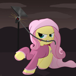 clothing colored_nails destruction female feral flock heart_(marking) heart_symbol hoodie hoof_polish markings nails politics rope solo topwear vandalism fskindness friendship_is_magic hasbro my_little_pony fluttershy_(mlp) equid equine mammal absurd_res hi_res