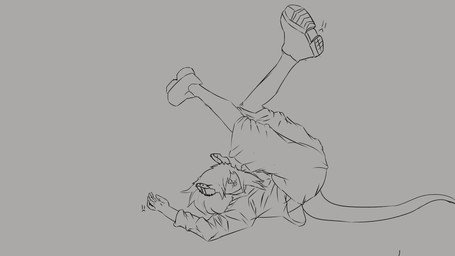 anthro braces clothed clothing cut_ear ear_piercing facial_piercing female footwear gynomorph hair hair_over_eyes intersex lying messy_hair nose_piercing on_back oversized_clothing piercing shoes solo heademptyrat blair_(heademptyrat) mammal murid murine rat rodent absurd_res hi_res