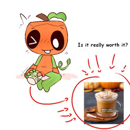 >_o balls beverage black_eyes blush bodily_fluids cinnamon_(spice) container cum cumming_in_jar cup fangs foam food for_a_head fruit genital_fluids genitals green_legs leaf male one_eye_closed open_mouth orange_balls orange_body orgasm penis plant pumpkin pumpkin_head pumpkin_spice_latte pupils red_arrow red_circle shaking_orgasm simple_background small_eyebrows small_penis solo stem stock_image tail teeth text vines white_pupils wink young young_humanoid young_male regular4256 blushcrunch_studio dandy's_world getty_images is_it_really_worth_it? roblox gourdy_holloway elemental_creature flora_fauna humanoid living_pumpkin object_head toon_(dandy's_world) 1:1 2025 digital_media_(artwork) english_text meme watermark