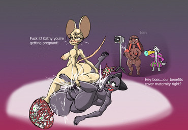 abdominal_bulge blush bodily_fluids cum cum_inflation cum_inside eyewear genital_fluids glasses gynomorph impregnation inflation intersex intersex/intersex lactating masturbation penetration recording_sex sperm_cell sperm_cell_collision sperm_dominating_ovum spermicidal_takeover telescope testicle_impregnation urethral urethral_penetration voyeur wearing_glasses darkgalgani beat_banger bunfan_games cathy_smith elaine_claire makayla_cohen