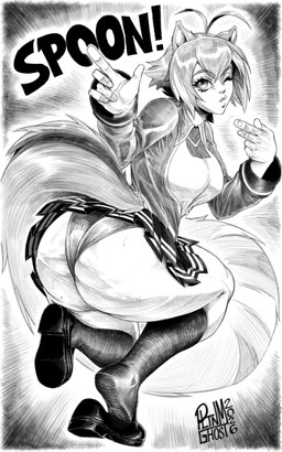 5_fingers ahoge big_butt bodily_fluids bottomwear butt clothed clothing female finger_gun fingers footwear gesture hair hand_gesture heelpop huge_butt legwear looking_back loose_footwear mary_janes miniskirt one_eye_closed panties pleated_skirt school_uniform shoe_dangle shoes short_hair simple_background skirt socks solo squirrel_tail sweat sweaty_butt text thick_thighs thigh_highs thigh_socks underwear uniform upskirt white_background wide_hips wink pltnm06ghost arc_system_works blazblue makoto_nanaya animal_humanoid humanoid mammal mammal_humanoid rodent rodent_humanoid sciurid sciurid_humanoid tree_squirrel_humanoid 2026 5:8 absurd_res english_text greyscale hi_res monochrome signature