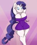 anthro big_breasts blue_eyes blush breasts female horn huge_breasts solo pachislot friendship_is_magic hasbro my_little_pony mythology rarity_(mlp) equid equine mammal mythological_creature mythological_equine unicorn absurd_res hi_res