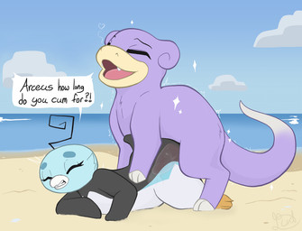 beach beak bodily_fluids clenched_teeth cum cum_in_uterus cum_inside dialogue doggystyle duo female feral flippers from_behind_position genital_fluids genitals hip_to_hip internal internal_vaginal looking_pleasured male male/female open_mouth penis prolonged_ejaculation sea sex side_view sparkles tapering_penis teeth uterus water x-ray_view flowerbud nintendo pokemon shiver_(flowerbud) eiscue generation_1_pokemon generation_8_pokemon pokemon_(species) shiny_pokemon slowpoke