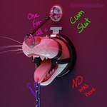 1:1 3d_(artwork) ambiguous_gender bdsm bondage bound chain chain_leash digital_media_(artwork) dungeonfox facial_piercing felid feline gag gauged_tongue genitals glory_hole glory_hole_station hi_res leash lynx mammal metal nose_leash nose_piercing nose_ring open_mouth oral penile penis piercing public_use restraints reverse_kabeshiri ring_gag ring_piercing septum_piercing simple_background solo teeth_showing text through_wall tongue tongue_out_piercing tongue_piercing tongue_ring tongue_weight whiskers zaire_(nightdancer)