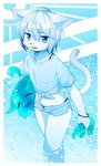 abstract_background anthro biped black_nose blue_body blue_bottomwear blue_clothing blue_ears blue_eyes blue_fur blue_hair blue_shirt blue_shorts blue_tail blue_topwear blush bodily_fluids border bottomwear bracelet clothed clothing eyes_closed femboy fingers fully_clothed fur green_tail group hair holding_animal holding_object jewelry kemono looking_at_viewer male midriff monotone_body monotone_fur monotone_hair monotone_tail navel open_bottomwear open_clothing open_mouth open_shorts partially_submerged raised_tail shirt shorts sleeping standing sun sweat sweatdrop t-shirt tail teal_body teal_ears tied_shirt topwear translucent translucent_body visible_underwear walking water white_border young devil-vox a-01_(devil-vox) domestic_cat felid feline felis goo_creature mammal 2020 absurd_res digital_drawing_(artwork) digital_media_(artwork) hi_res